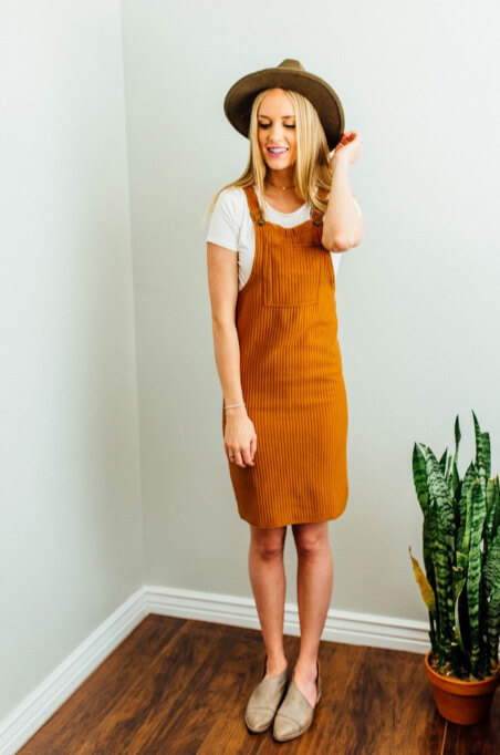 overall dress modest