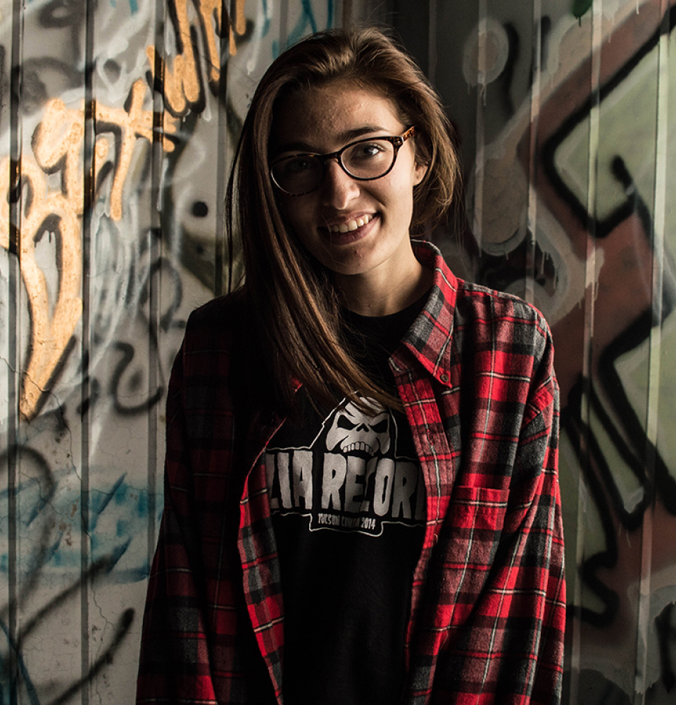 Photo of a girl at the Teton Dam