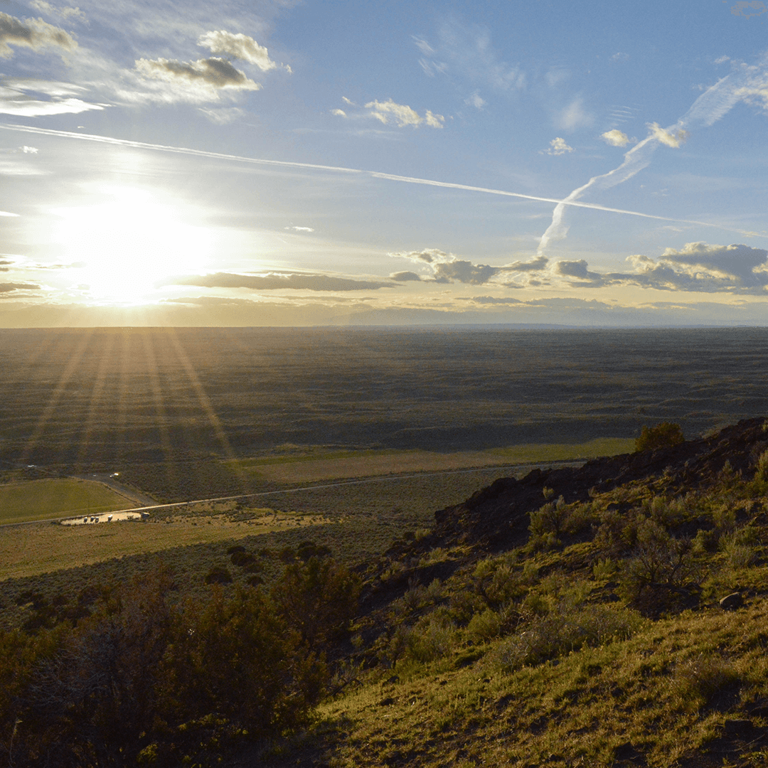 Rexburg sunset over R Mountain