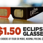 Get Explore Rexburg eclipse glasses for just $1.50 for orders of four or more!