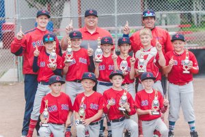 Trophy winners from last year's Madison Baseball Tournament.