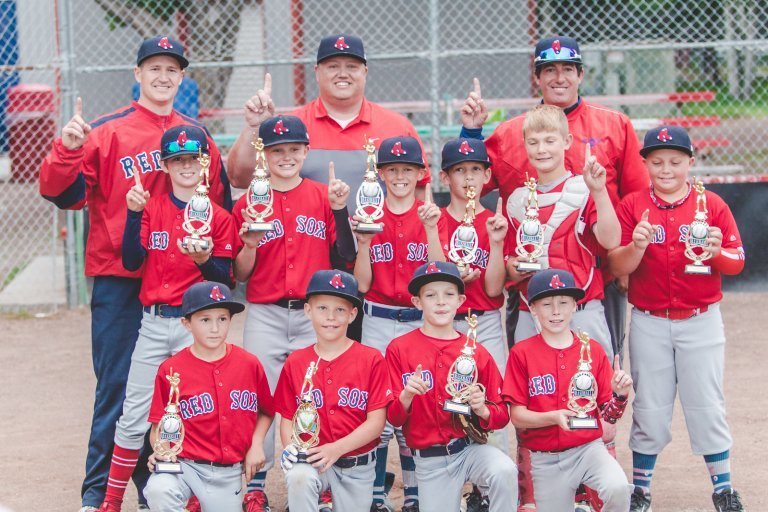 Trophy winners from last year's Madison Baseball Tournament.