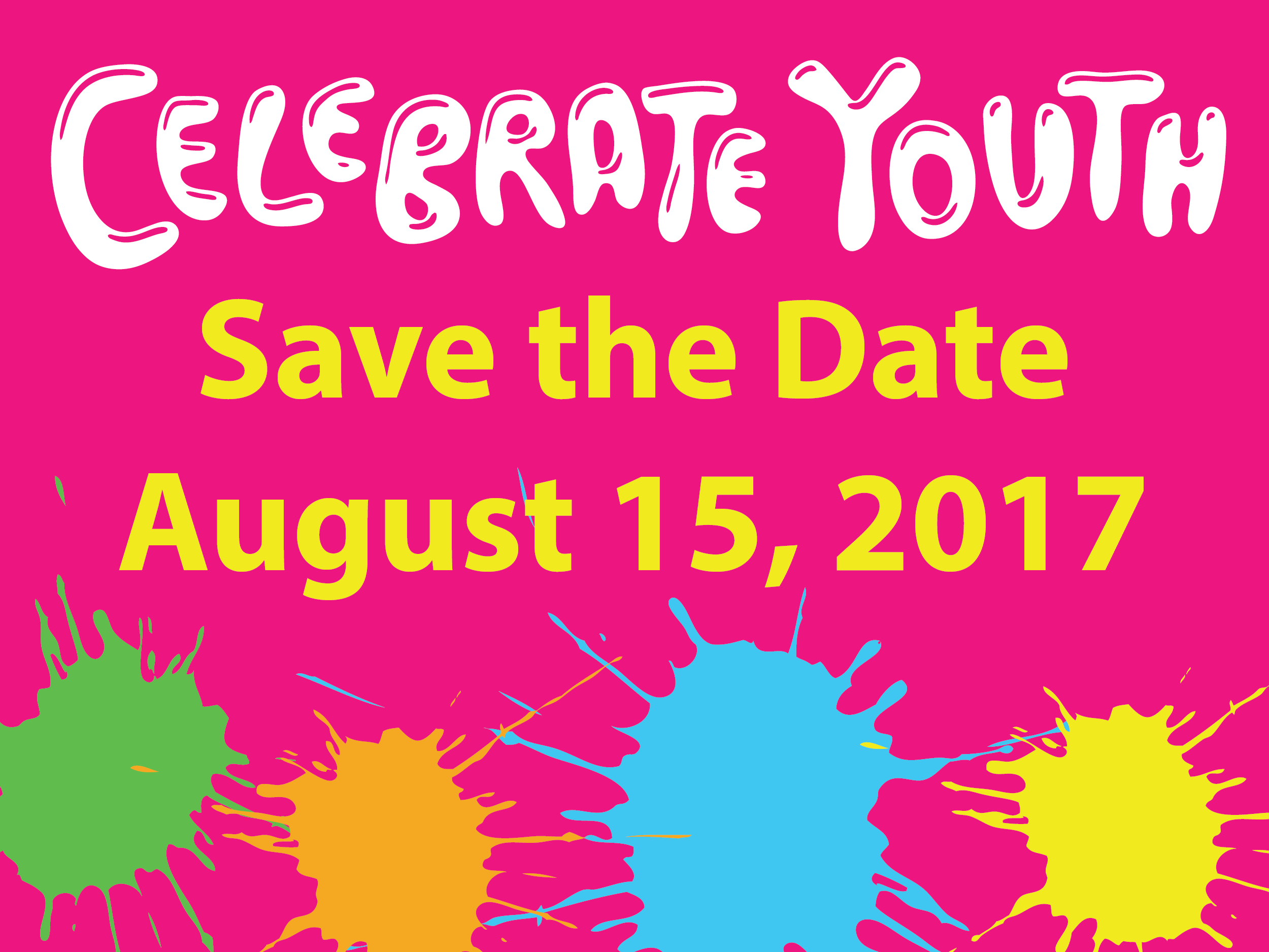 Celebrate Youth will be on August 15, 2017