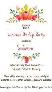 Lipsense Pop-Up Party
