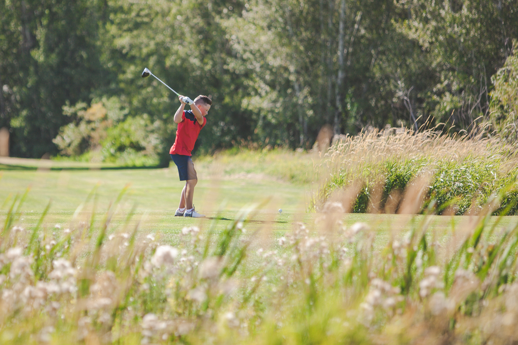 Ashton McArthur tees off.