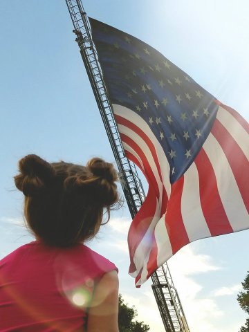 Child at Memorial Walk.