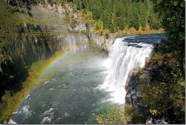 Hiking at Mesa Falls is one of the fun fall festivities in Rexburg.