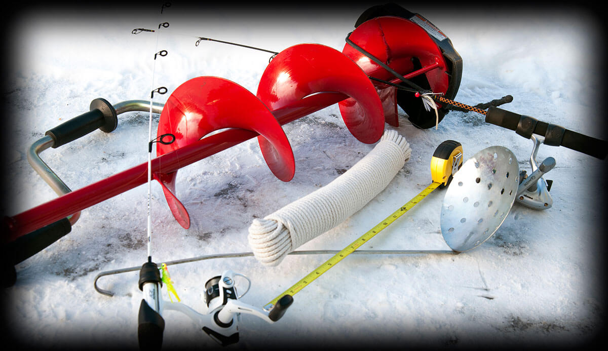 Be sure to have all the equipment when going ice fishing near Rexburg.