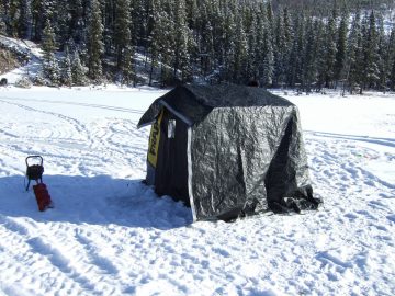 Ice fishing near Rexburg requires a hearty soul and the right equipmnent.