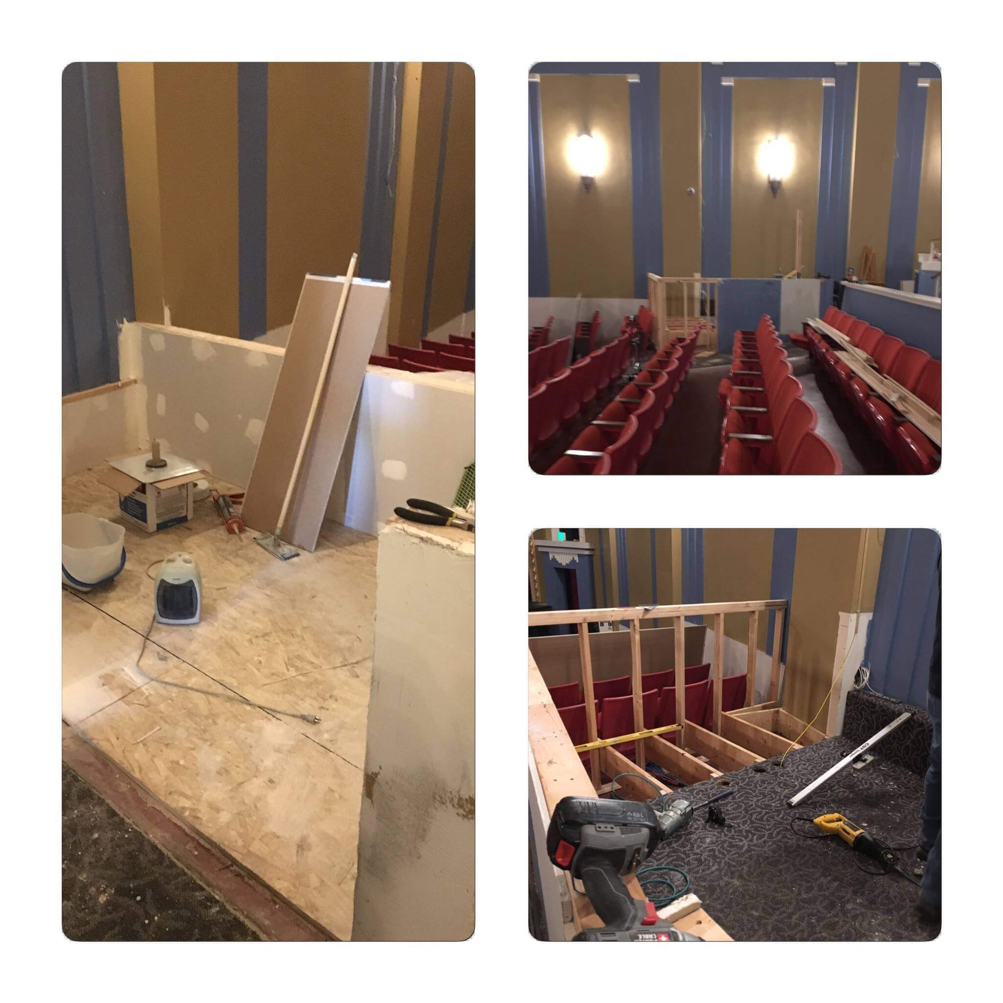 The Romance Theater is undergoing renovations.