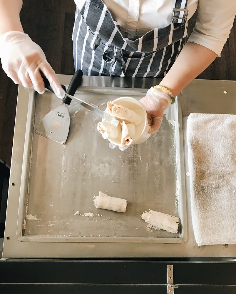 mixing the fair land ice cream