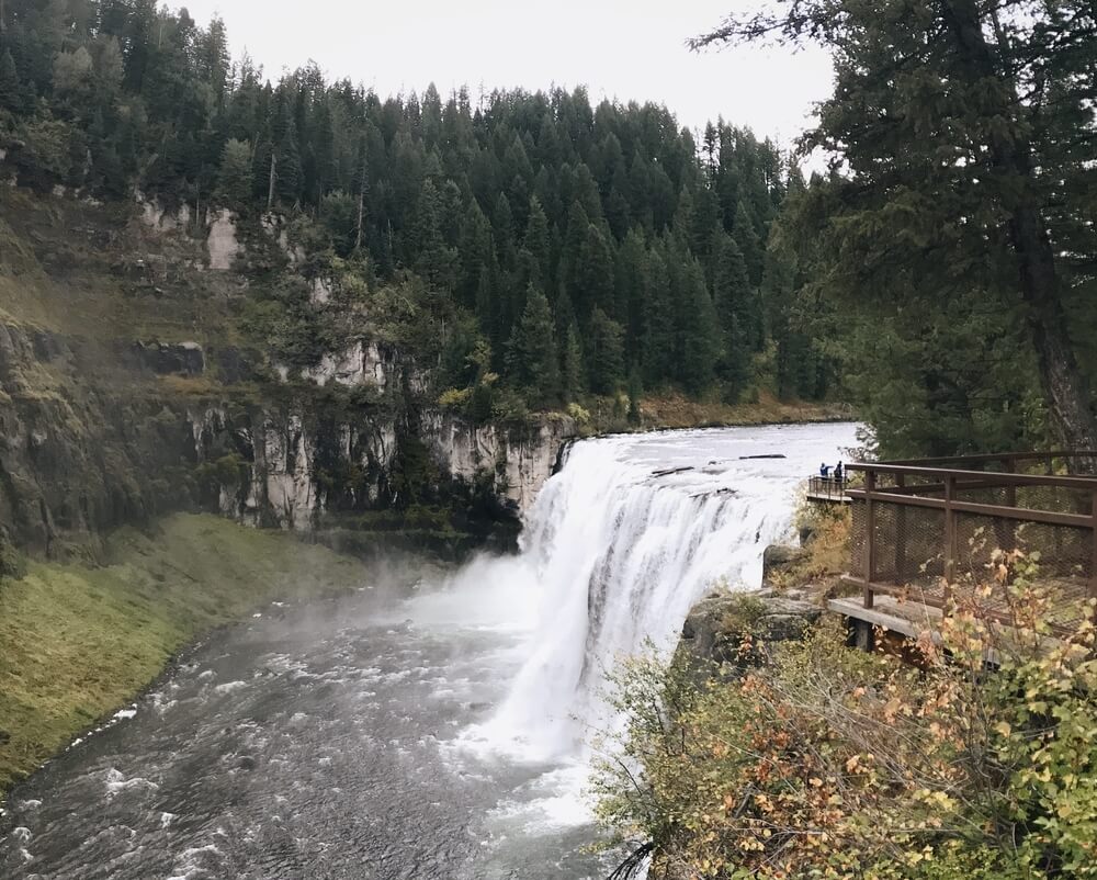 Mesa Falls is one of the waterfalls near Rexburg.