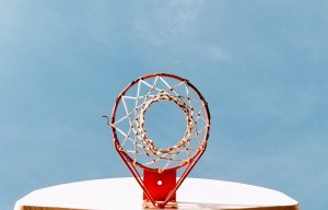 Basketball hoop for Sugar-Salem Basketball Camp