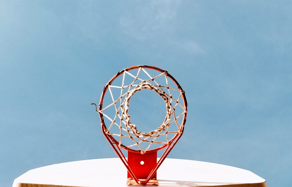 Basketball hoop for Sugar-Salem Basketball Camp