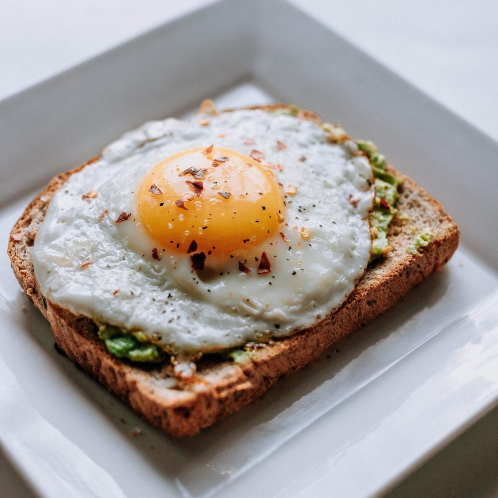 Egg with avocado on toast